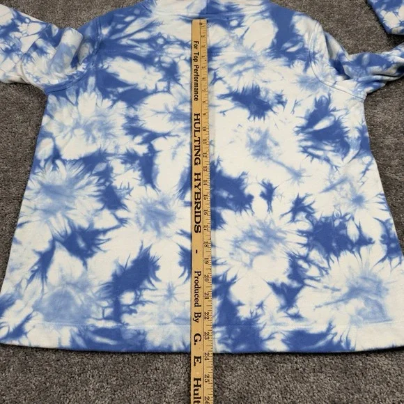 Vineyard Vines Tie-Dye Funnel Neck Shep Shirt Women's M Blue Sweater Sweatshirt - Picture 9 of 9